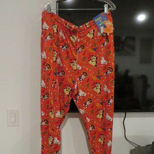 XL Howl-O-Ween Main and Local Halloween Dogs Dachshund MEN's Pajama Pants